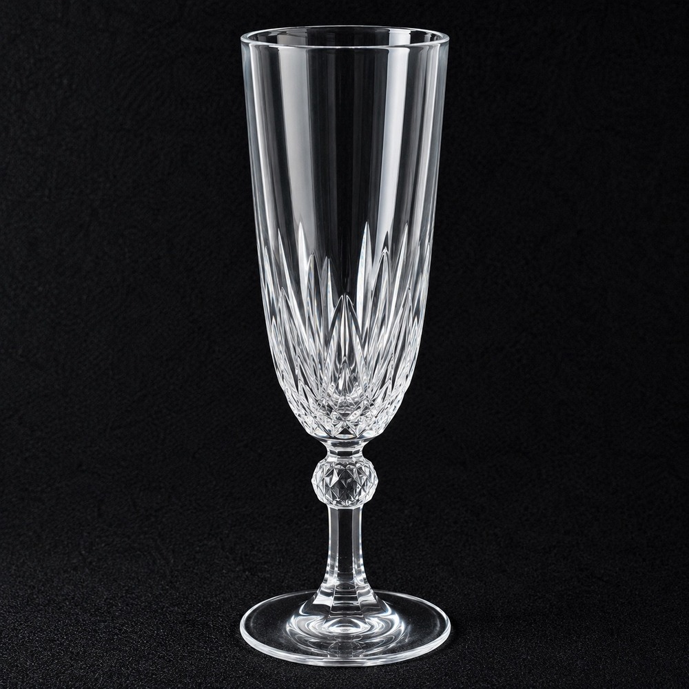 4 Royal Crystal Rock Lenea Gala Champagne Flute Lead Crystal 7.75 Inch Italy - Picture 10 of 16